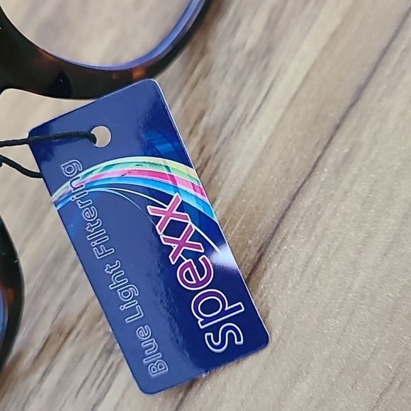 SPEXX Blue Light filtering eyeglasses tortoise shell Oversized frame NWT - Picture 5 of 6